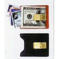 Leather Money Clip w/ Card Pocket